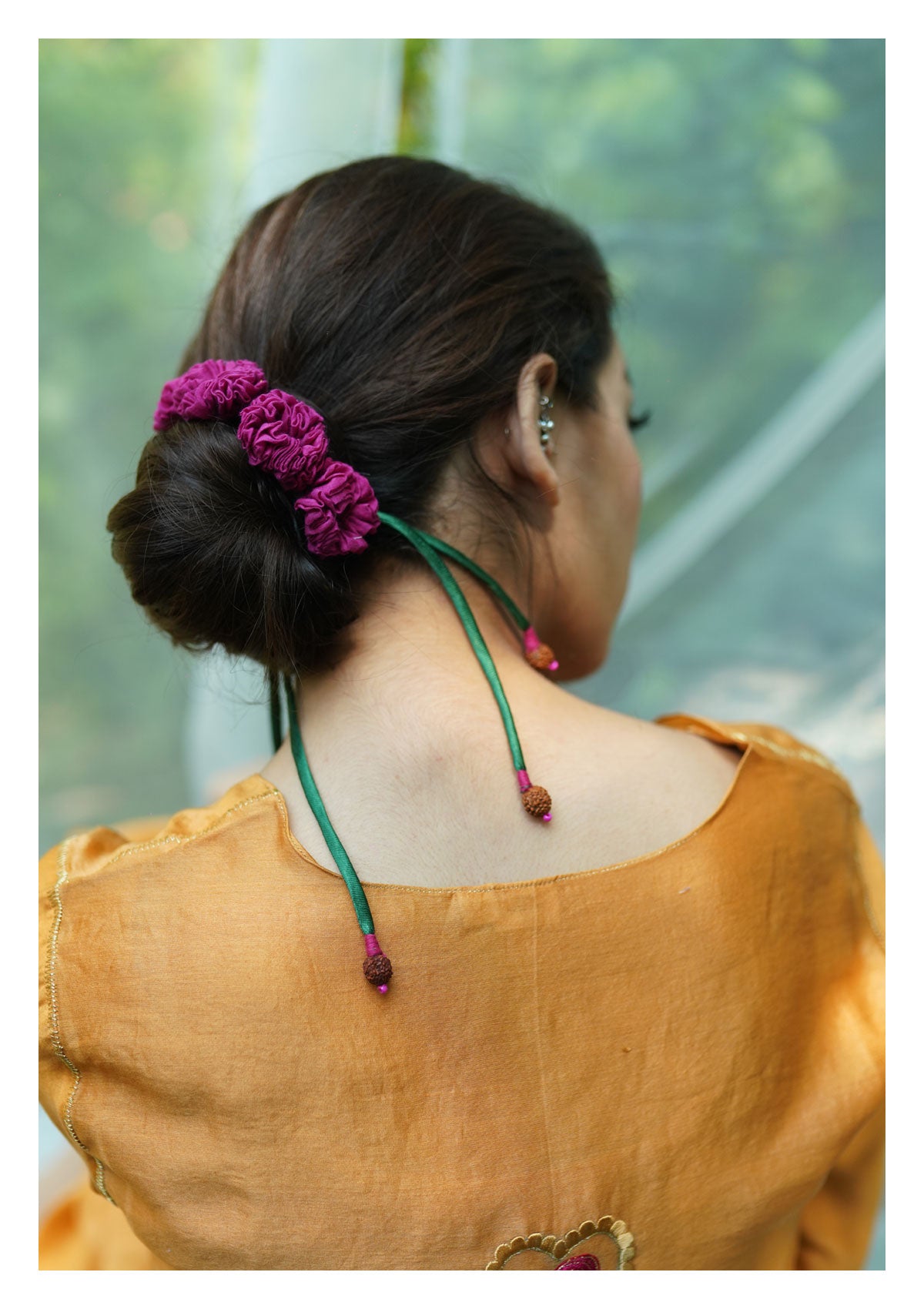 Magnolia Pink Textile Gajra