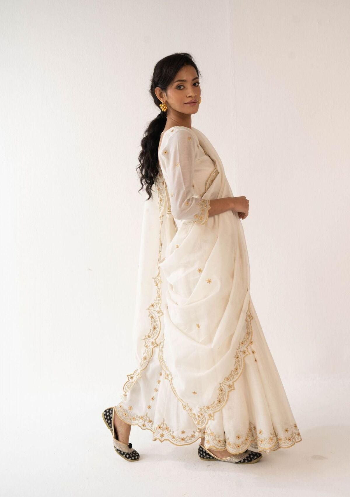 Malai Ivory Dupatta