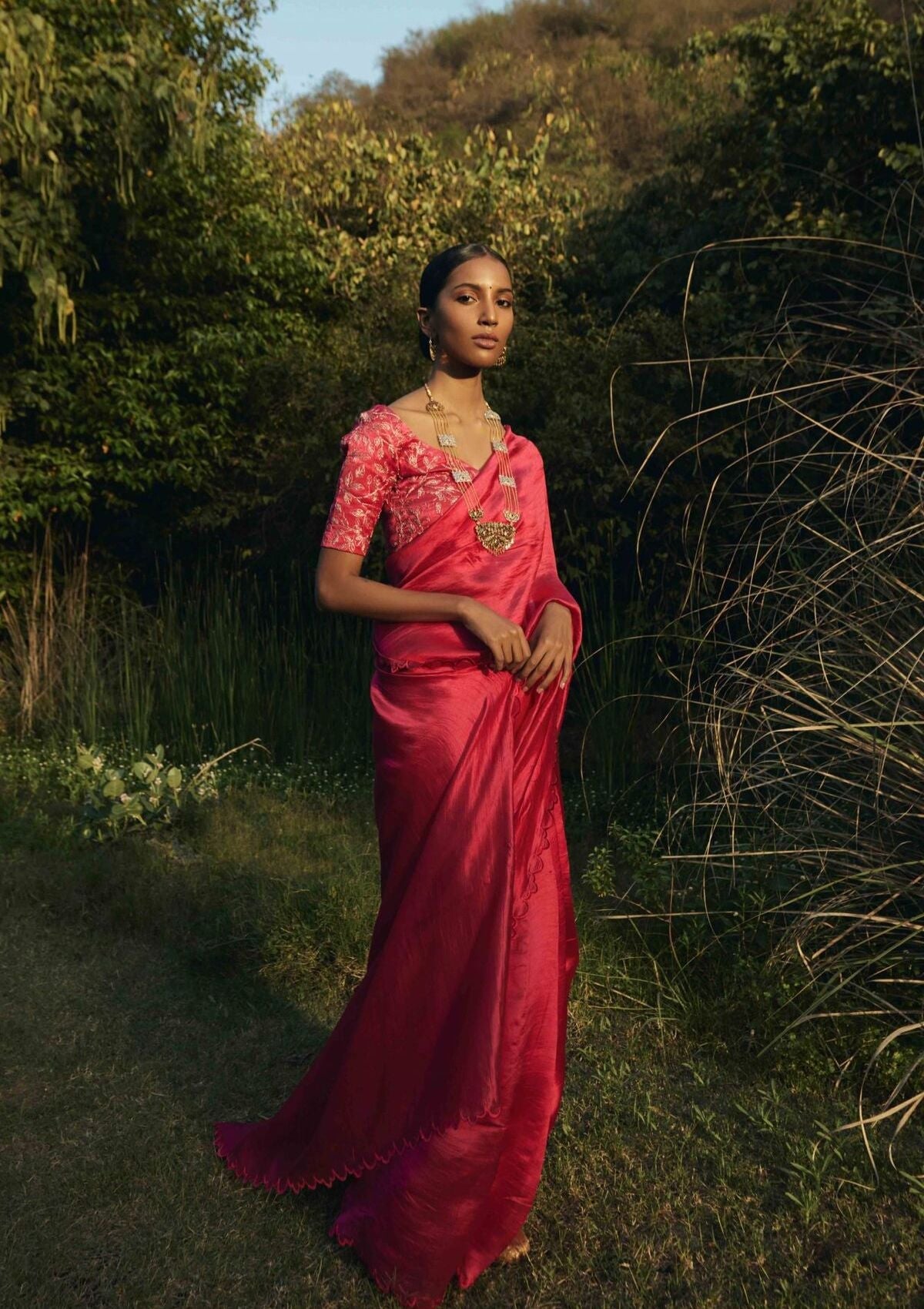 Mangala Pink Silk Saree