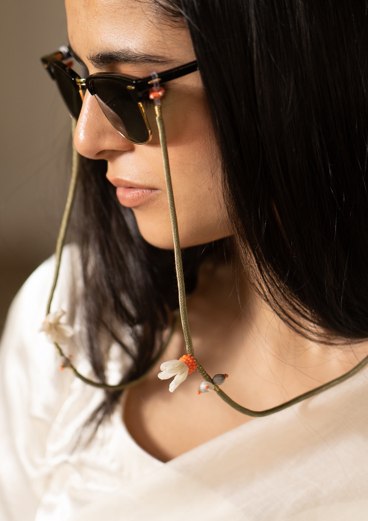 Marcus Floral Eye wear Chain