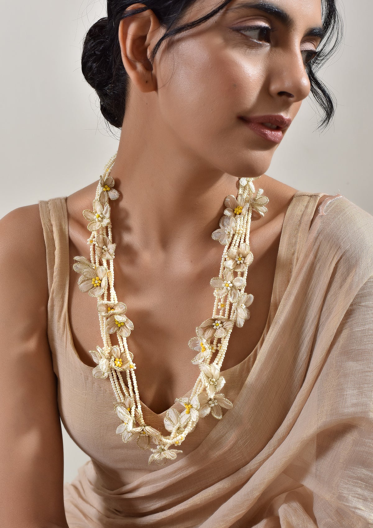 Marigold Long Floral Necklace