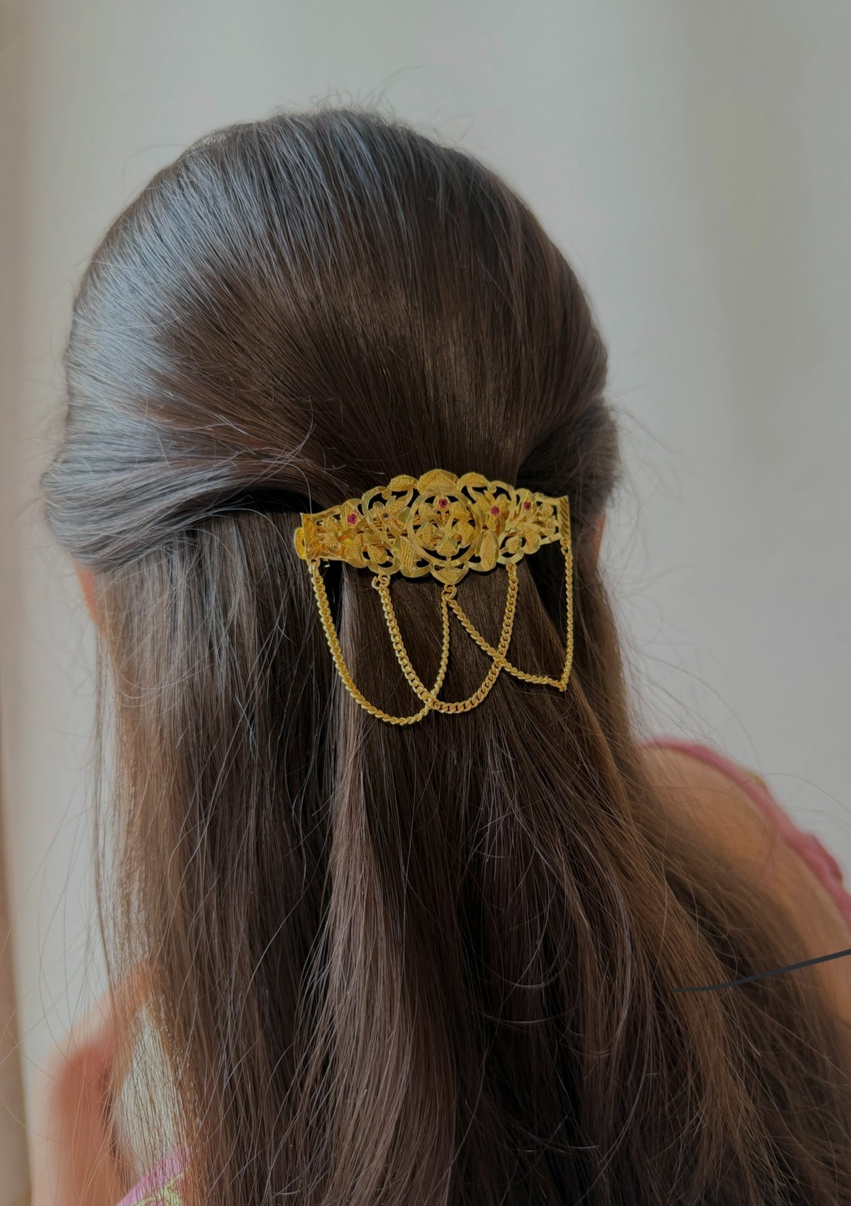 Mishita Gold Tone Silver Back Hairpin