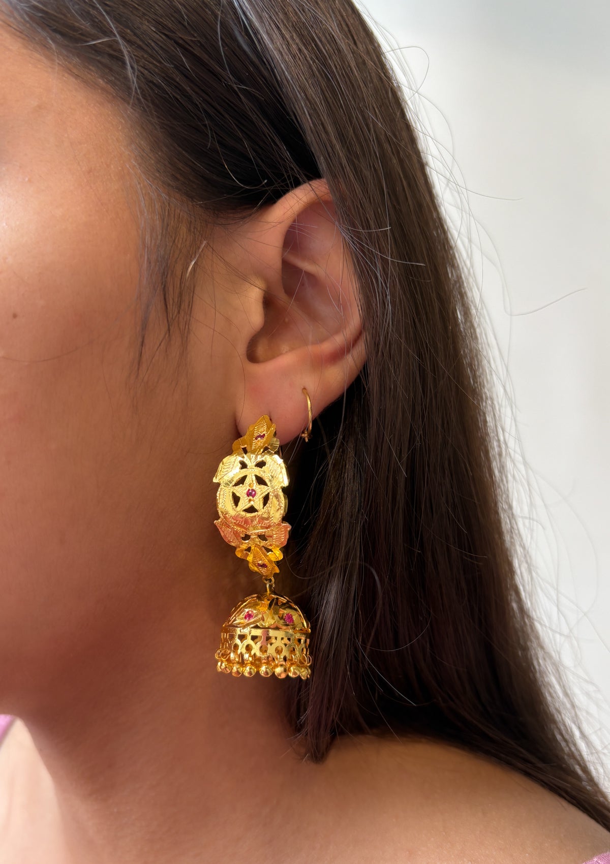 Prema Gold Tone Silver Earrings