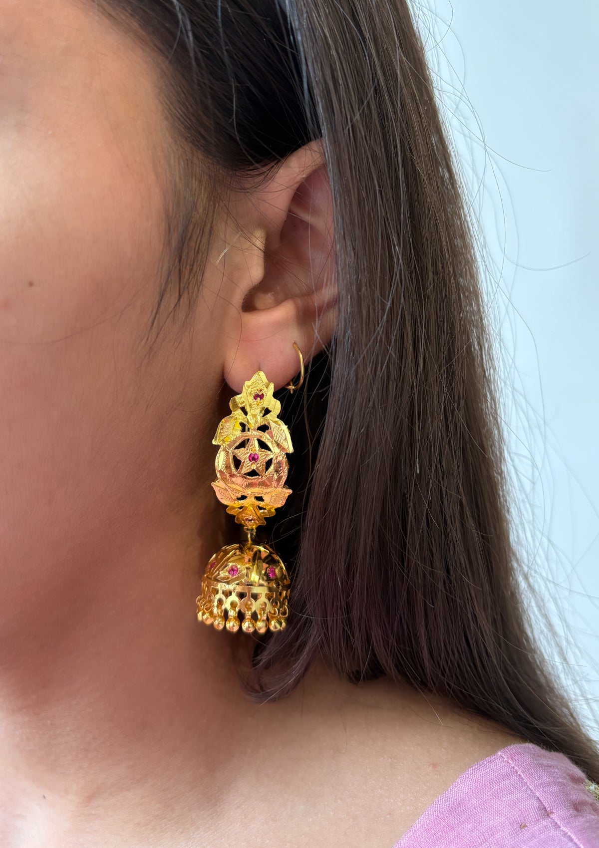 Prema Gold Tone Silver Earrings
