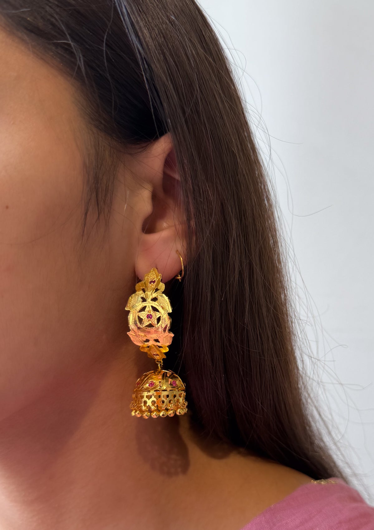 Prema Gold Tone Silver Earrings
