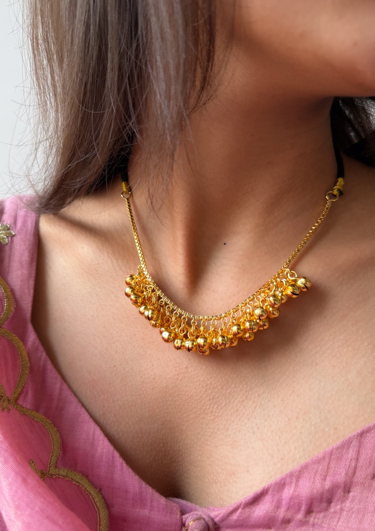 Chhavi Gold Tone Silver Necklace