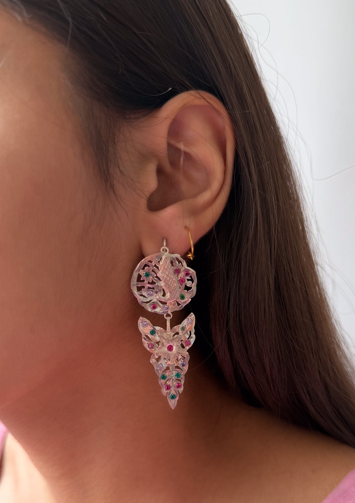 Gopika Gold Tone Silver Earrings