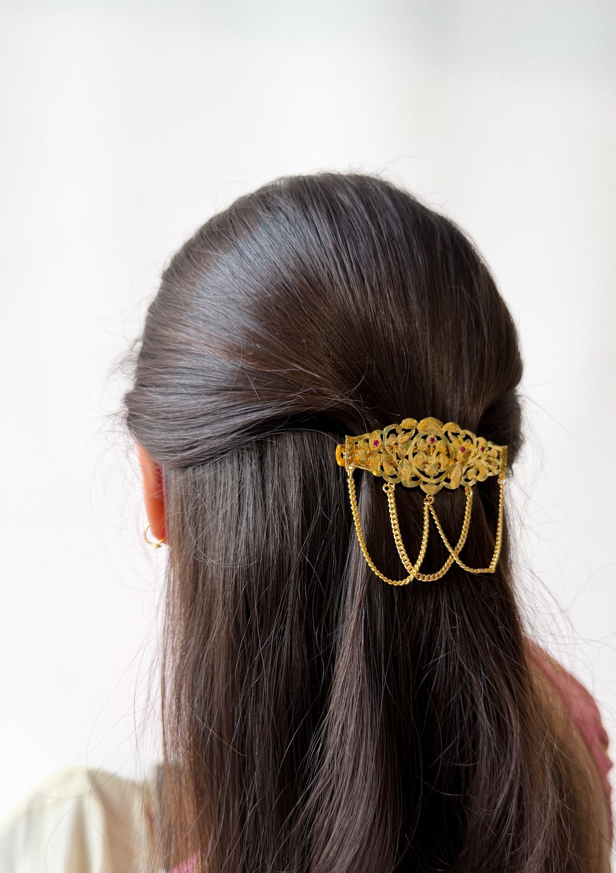 Mishita Gold Tone Silver Back Hairpin
