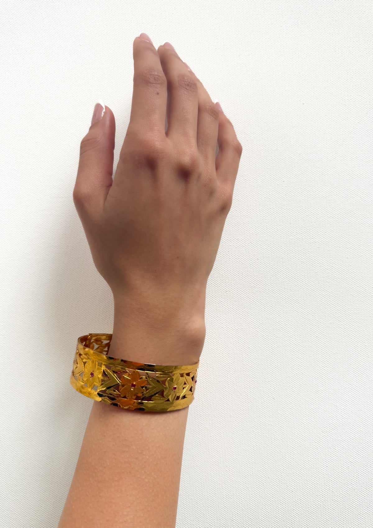 Charita Gold Tone Silver Bangles- Size 2.4 Inches