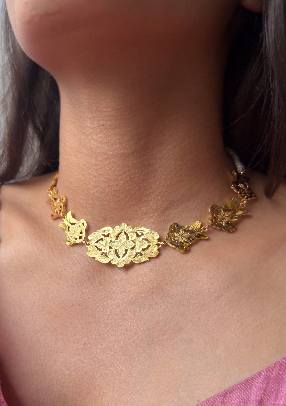 Harita Gold Tone Silver Necklace