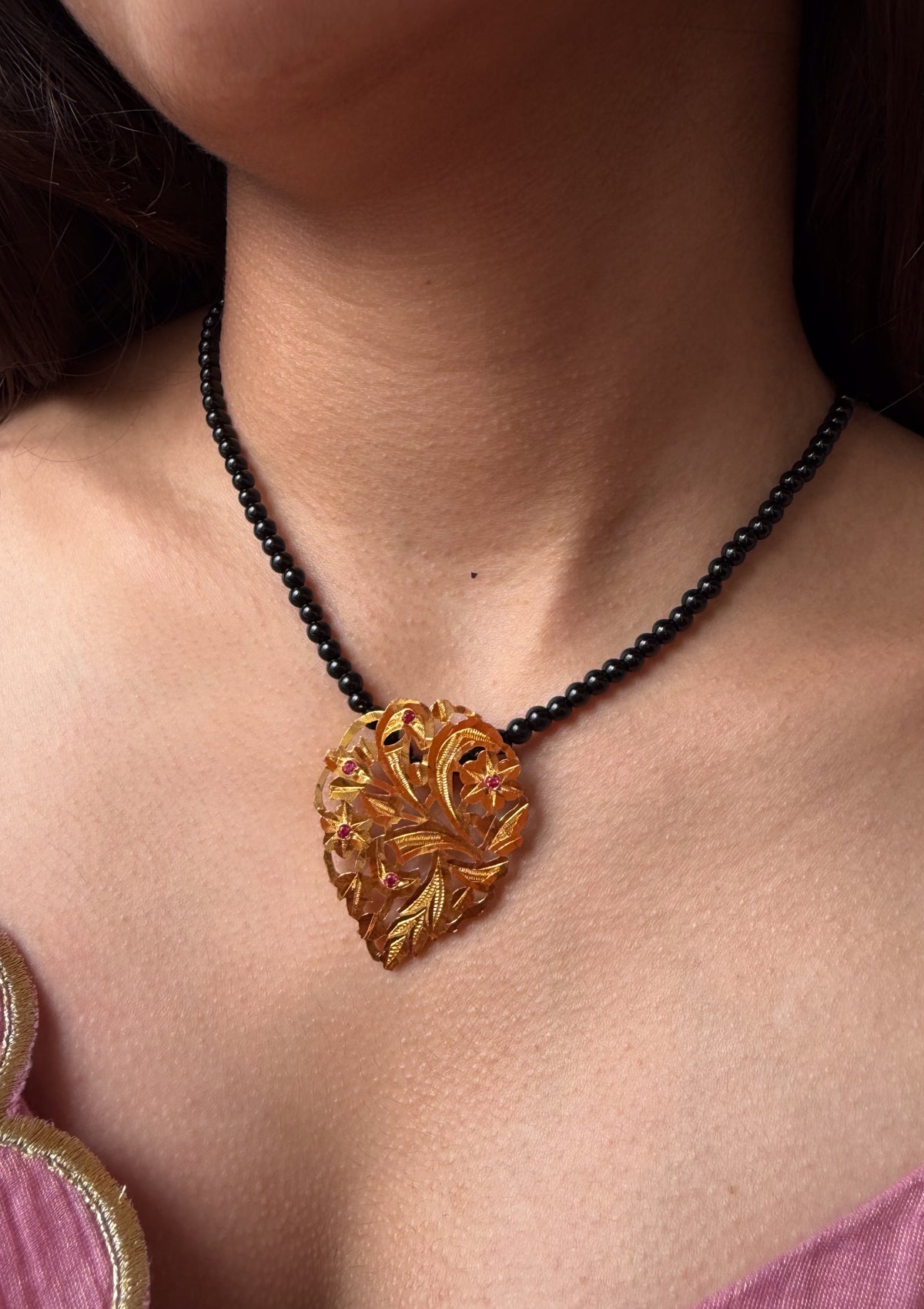 Devyani Gold Tone Silver Necklace