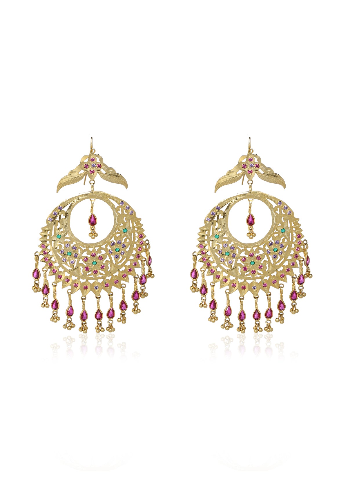 Mekhala Gold Tone Silver Earrings