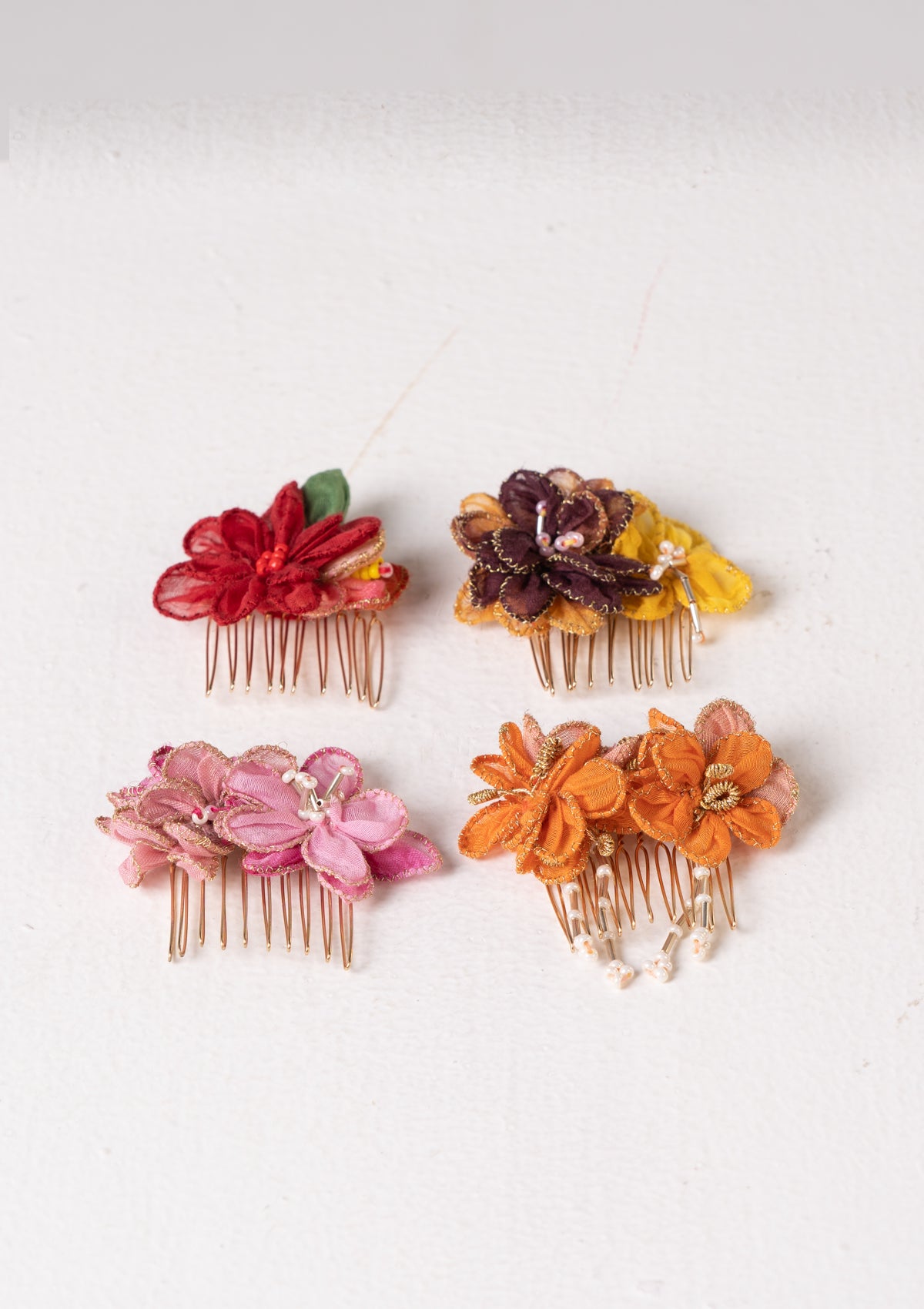 Merle Floral Comb Clips