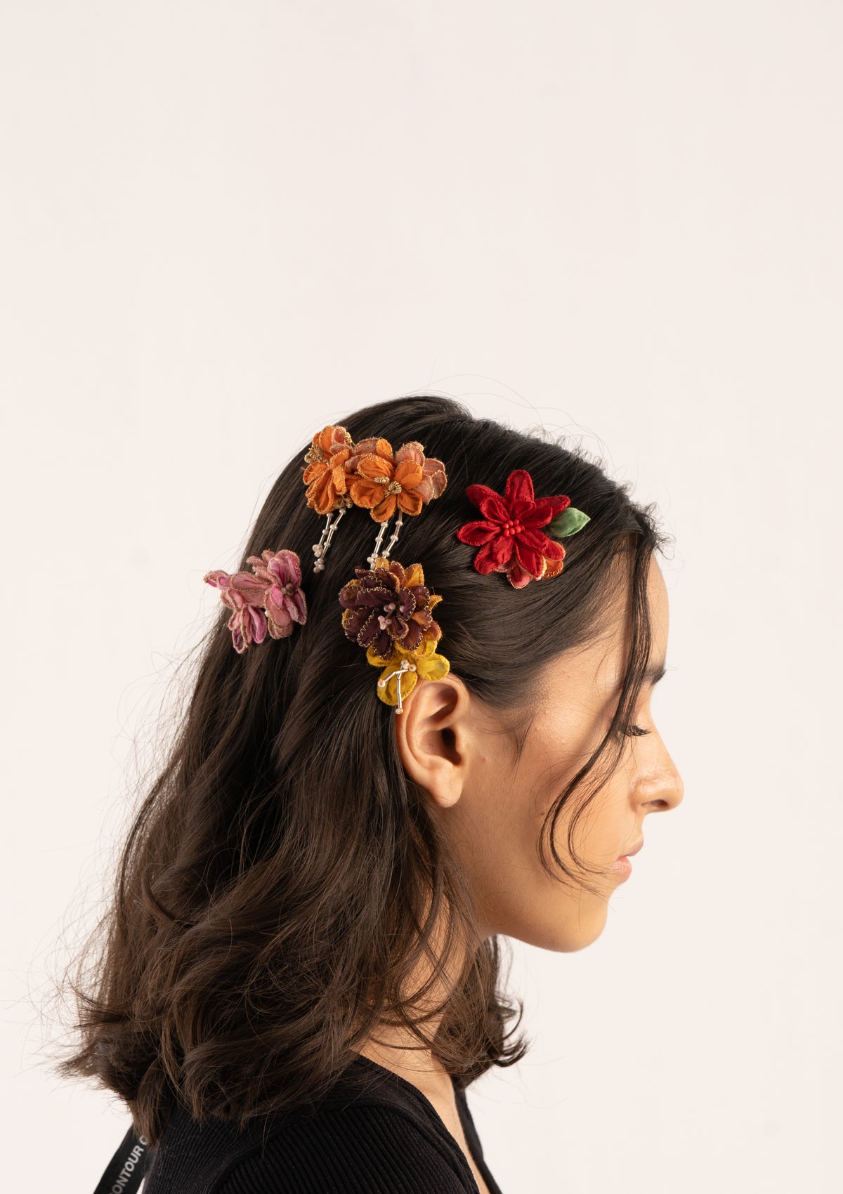 Merle Floral Comb Clips