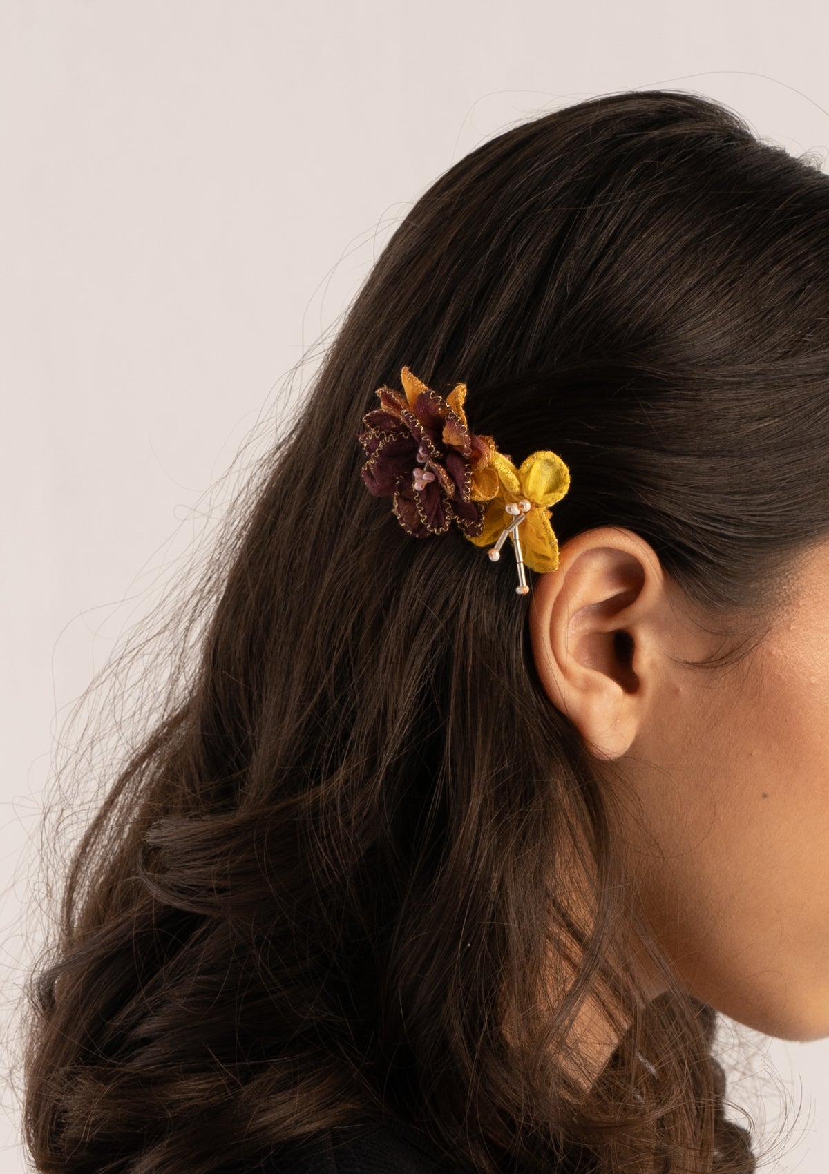 Merle Floral Comb Clips