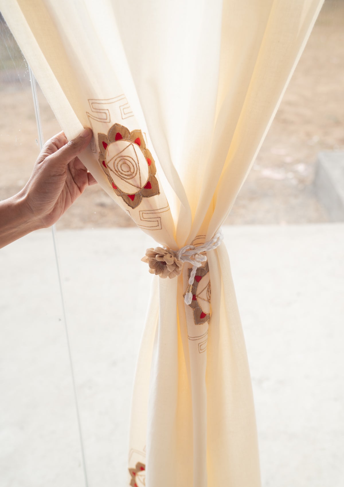 Mist Flower Curtain Ties-Set of 2