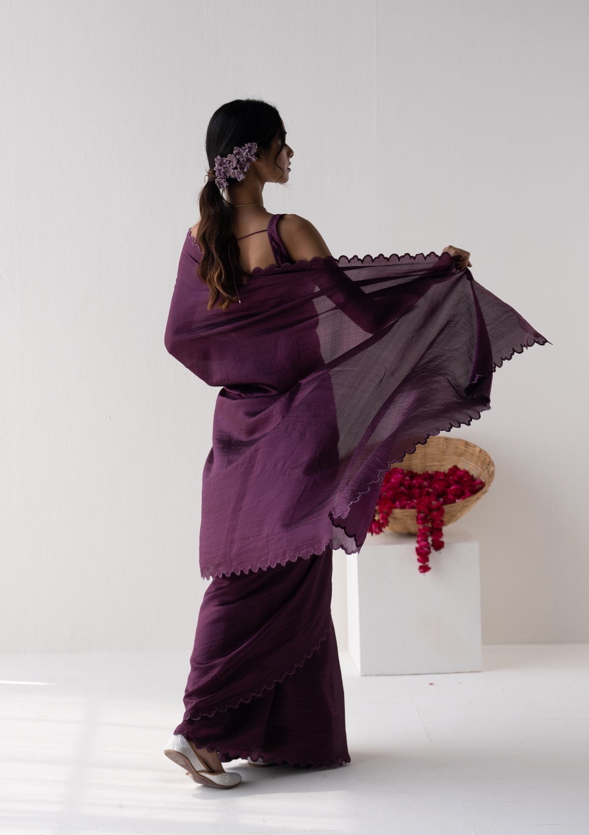 Mohi Plum Silk Saree