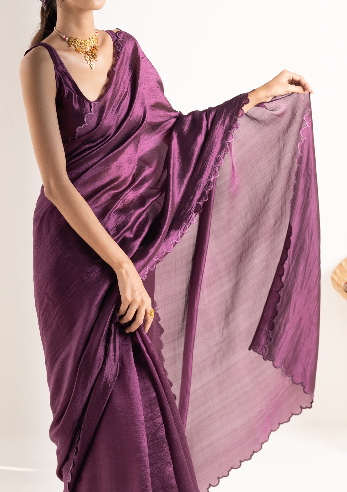 Mohi Plum Silk Saree