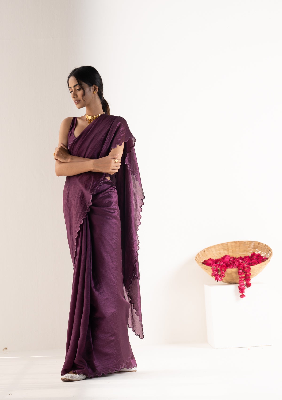 Mohi Plum Silk Saree