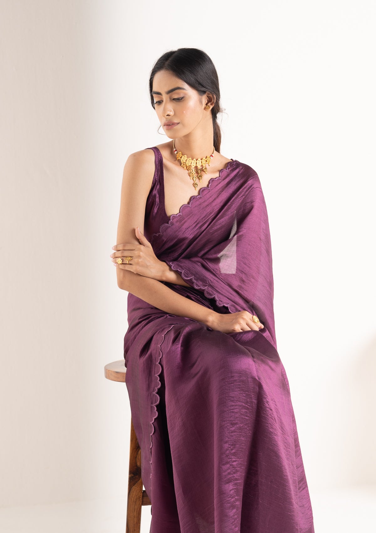 Mohi Plum Silk Saree