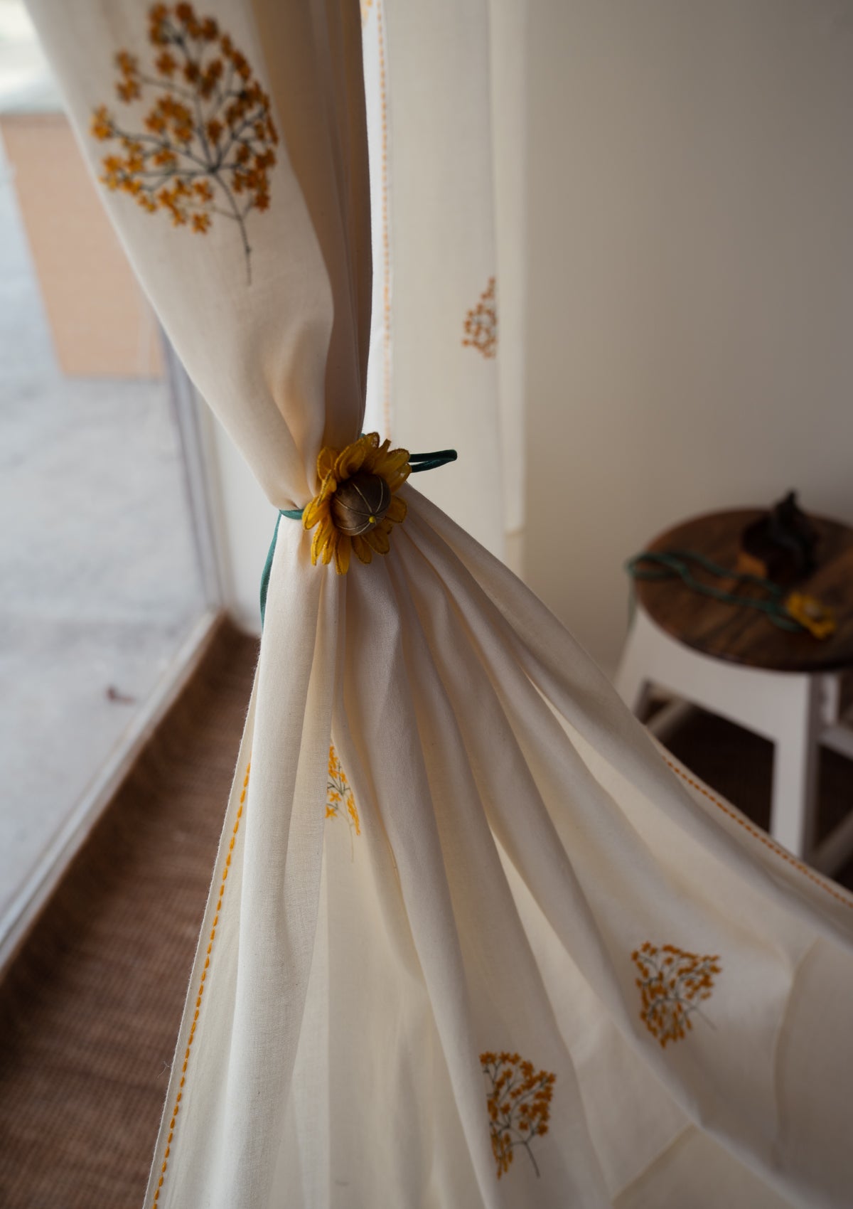Morning Beige Cotton Curtain