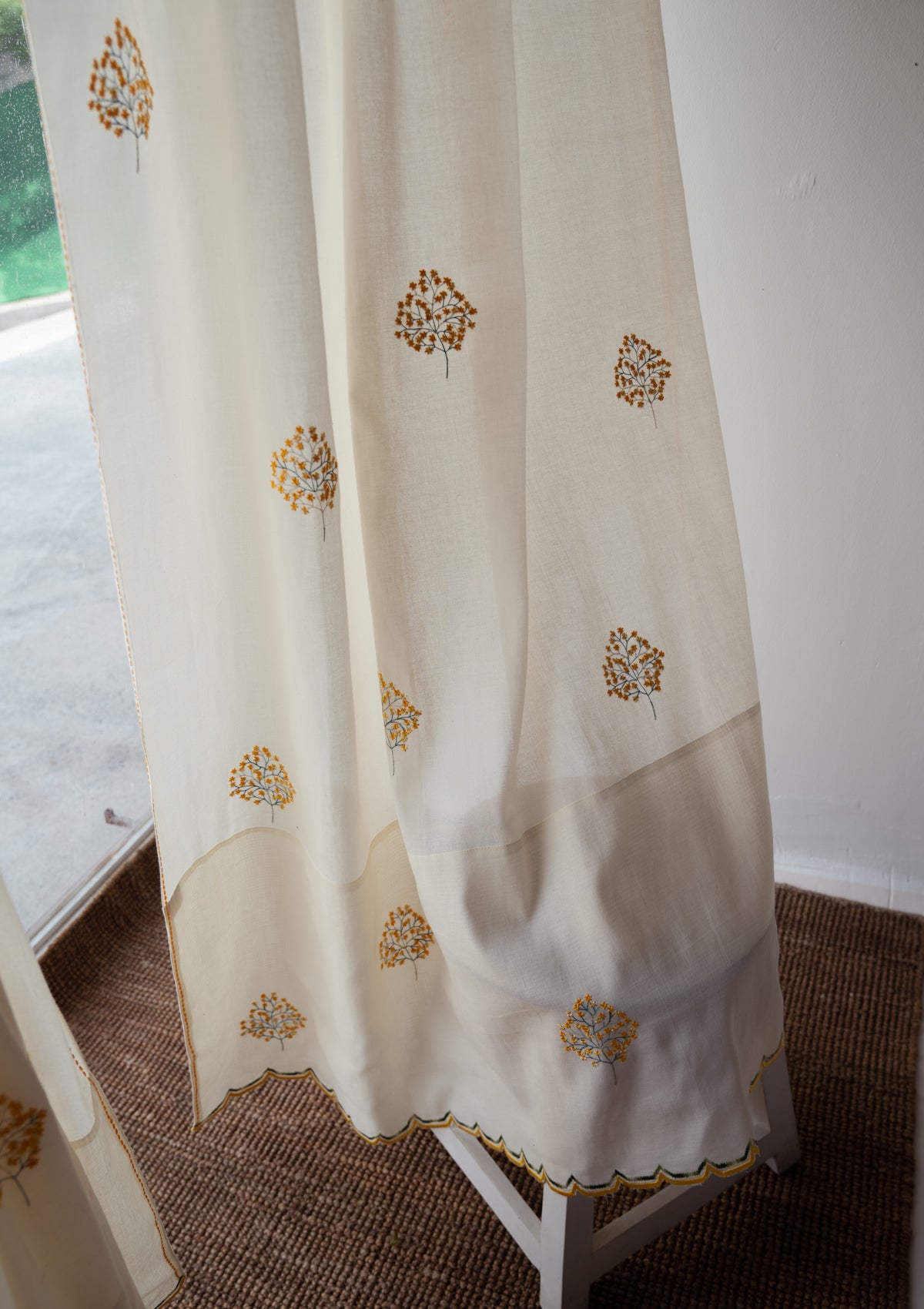 Morning Beige Cotton Curtain