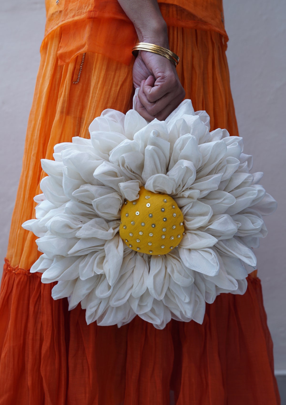 Mums White Mogra Cushion