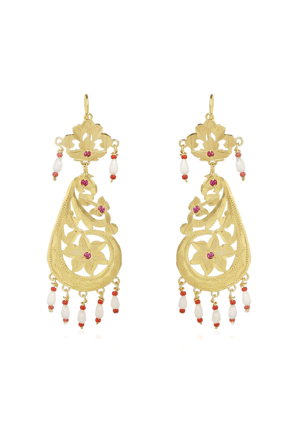 Mumtaz Gold Tone Silver Necklace & Earrings Set