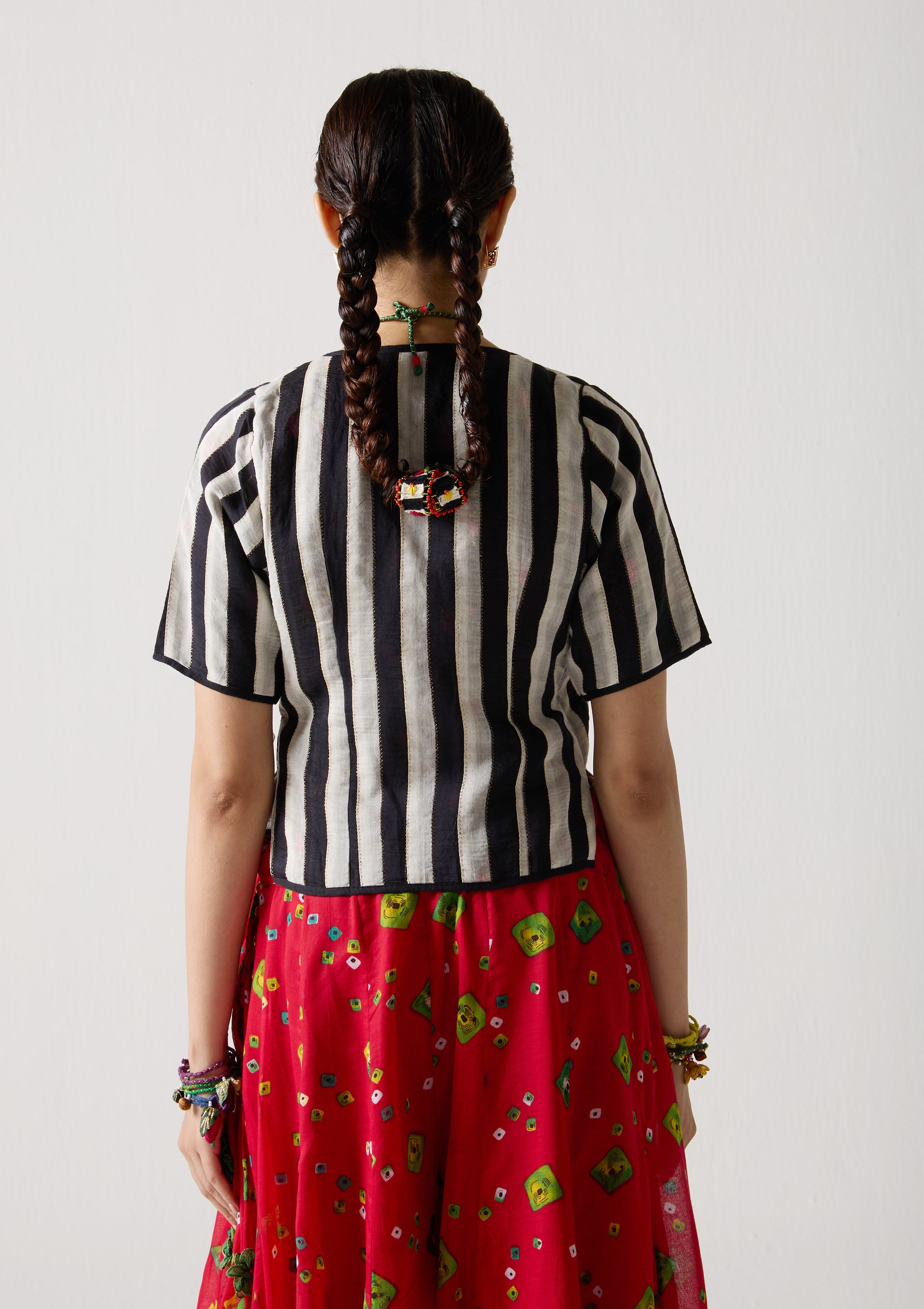 Noir Wrap Blouse