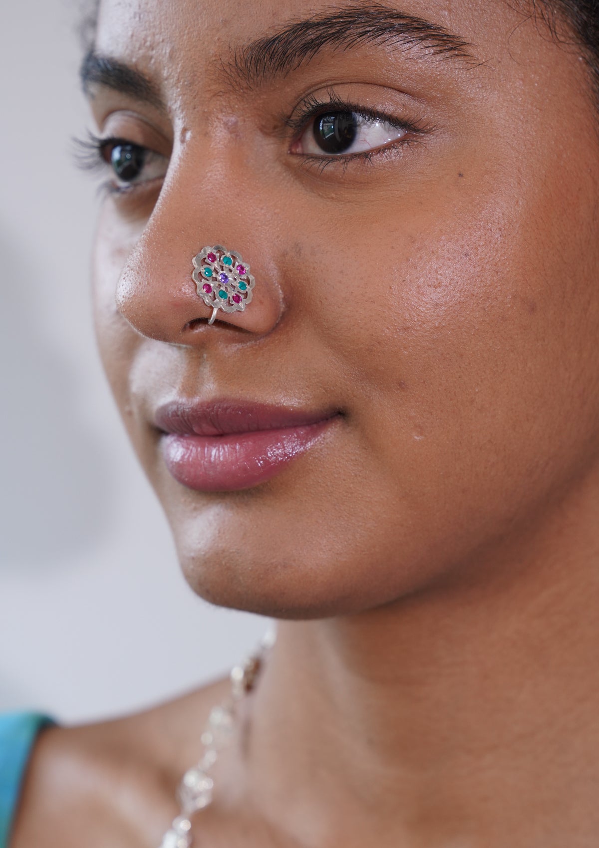 Karali Handmade Silver Nose Pin