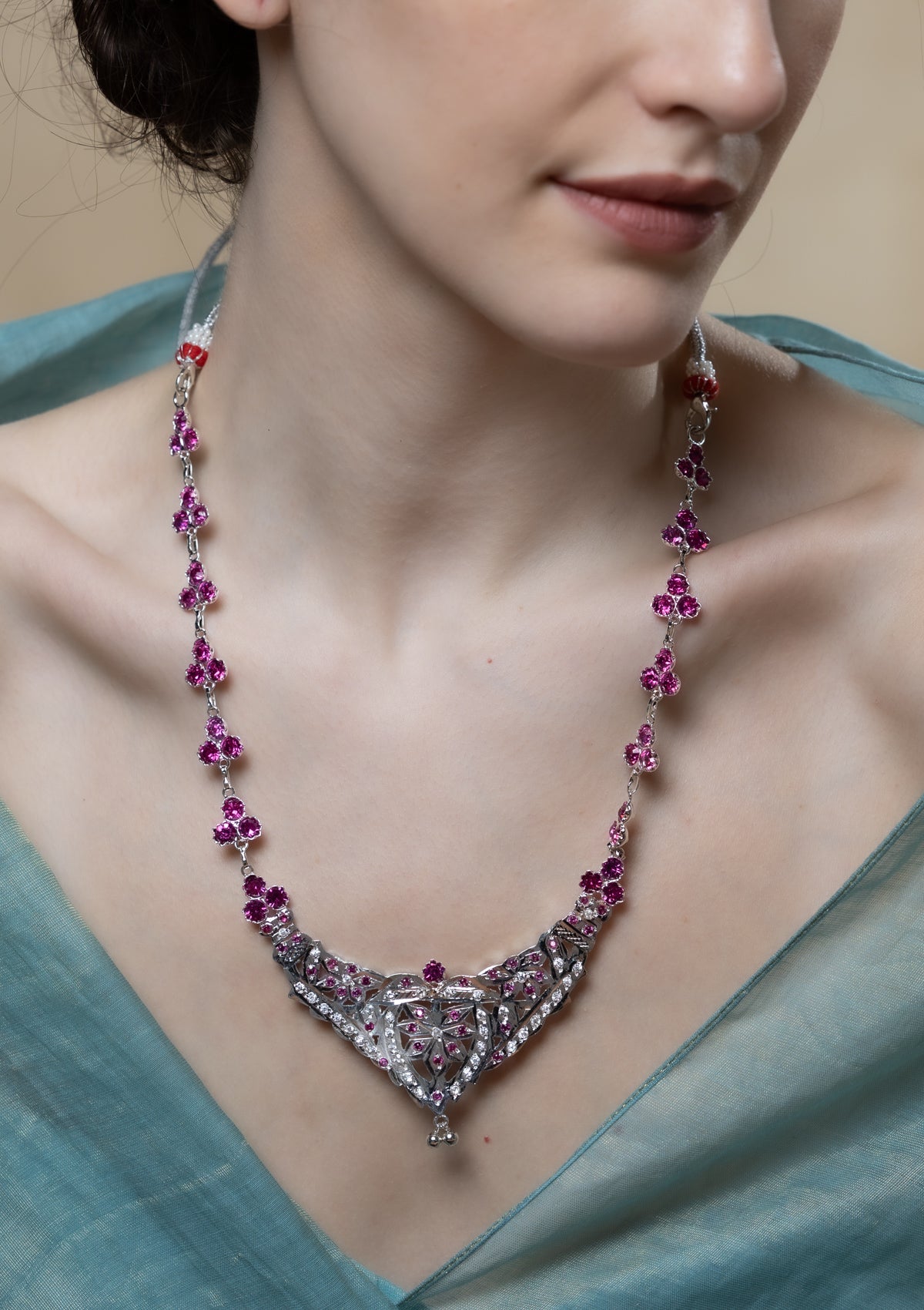 Nabila Handmade Silver Necklace