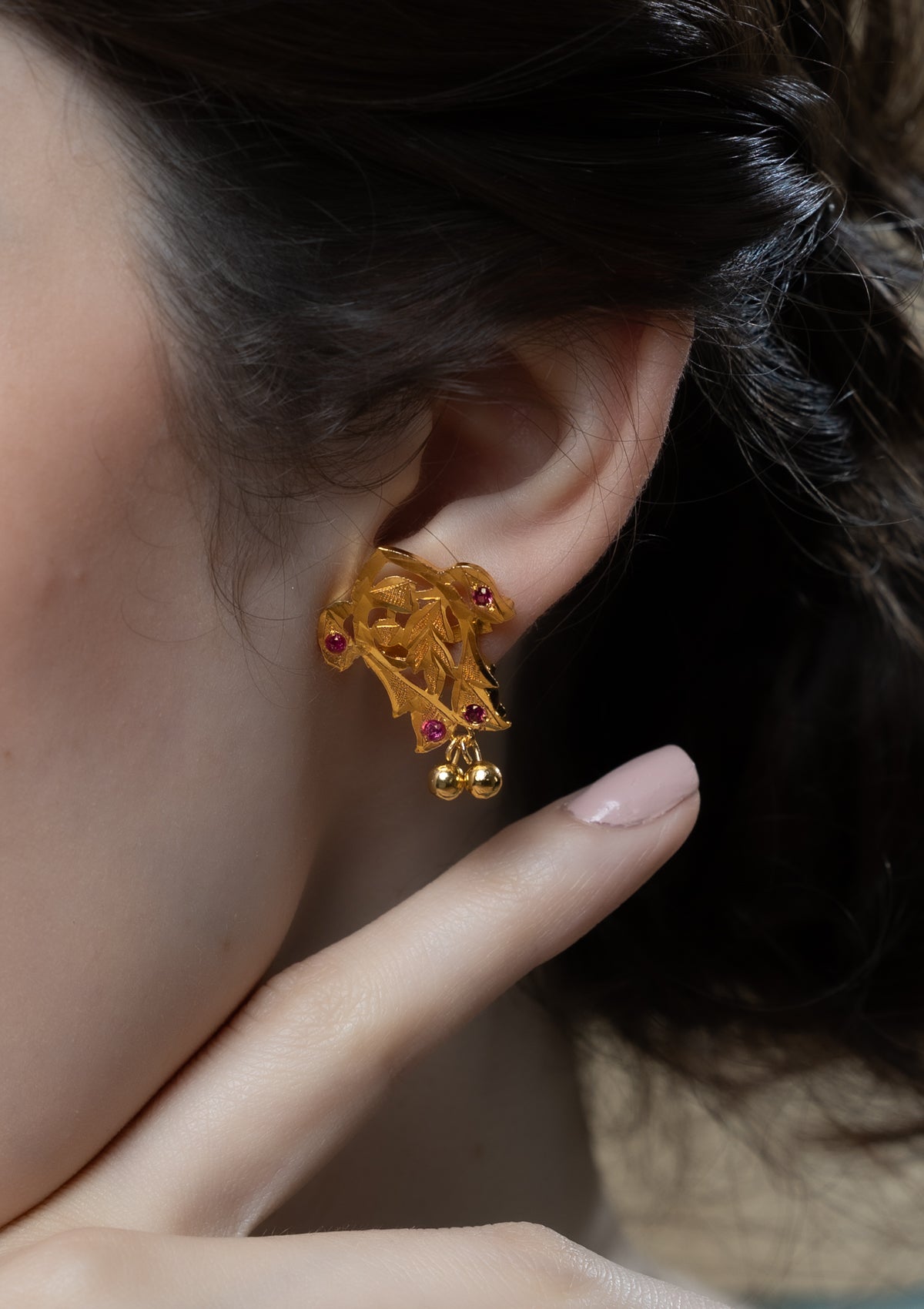 Umira Gold Tone Silver Earrings