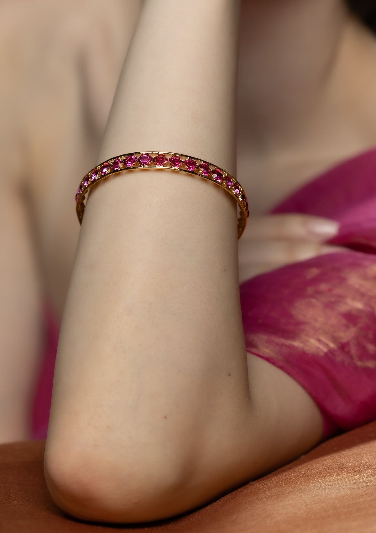 Ekta Gold Tone Silver Bangle