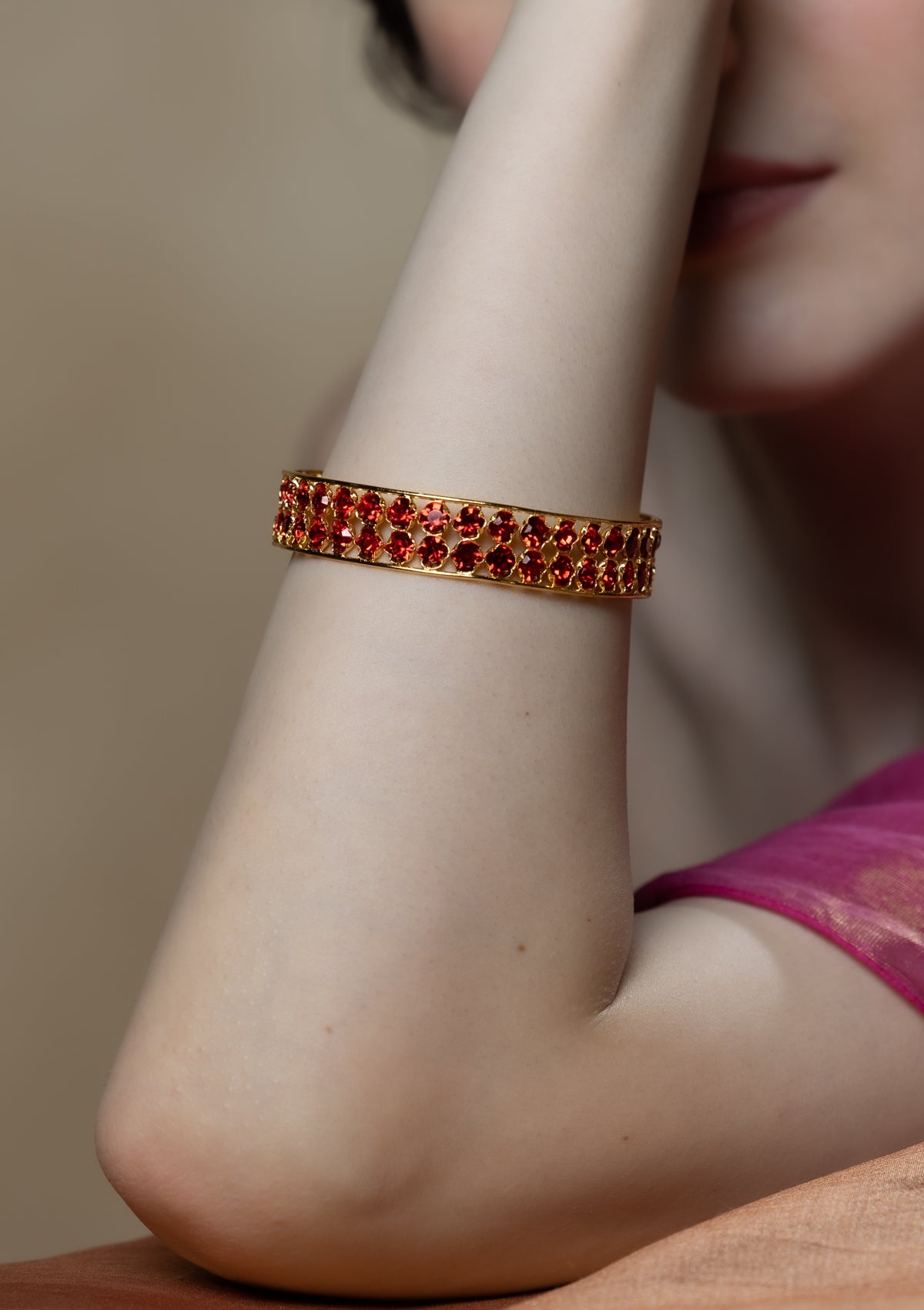 Garima Gold Tone Silver Bangle