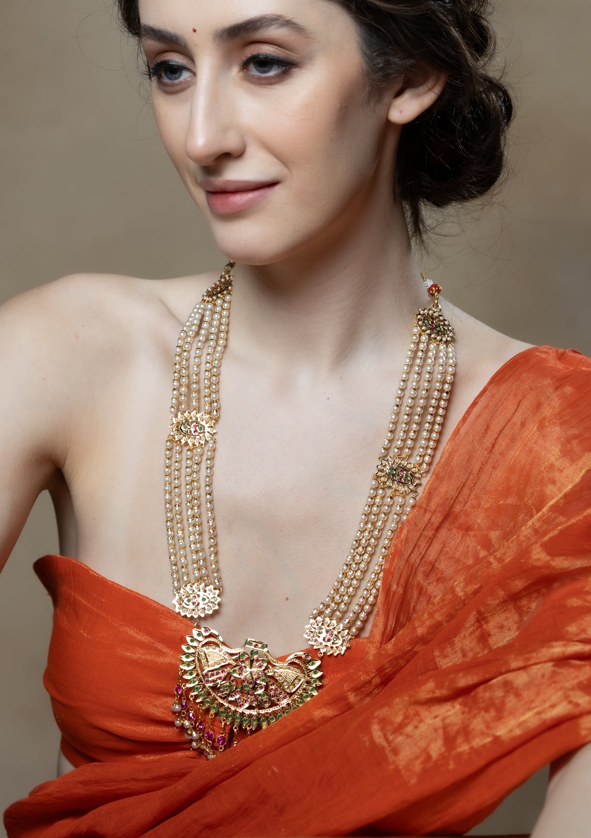 Sabira Gold Tone Silver Necklace
