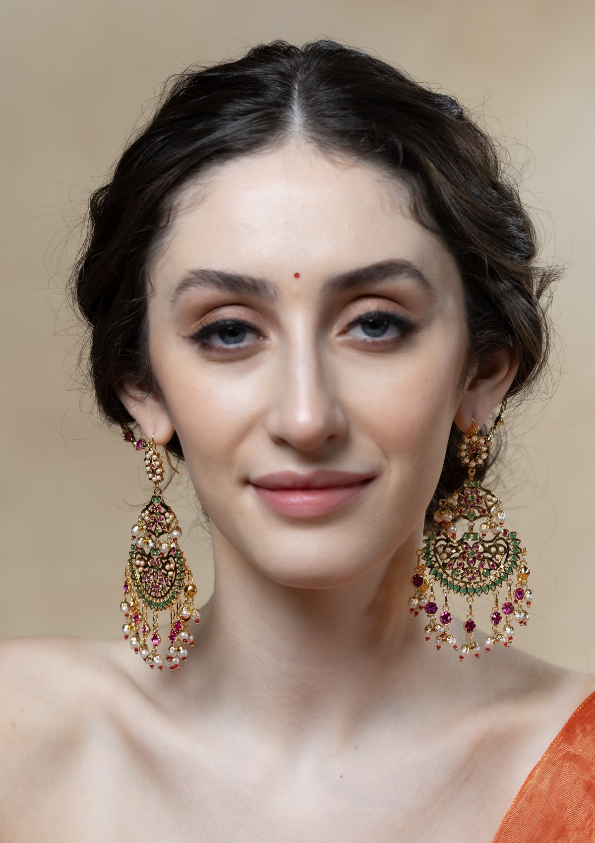 Sabira Gold Tone Silver Earrings