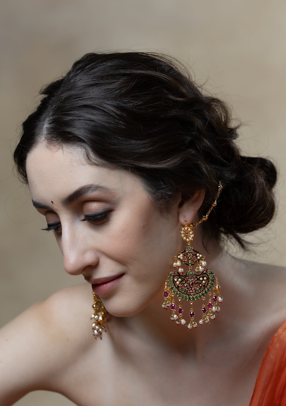 Sabira Gold Tone Silver Earrings