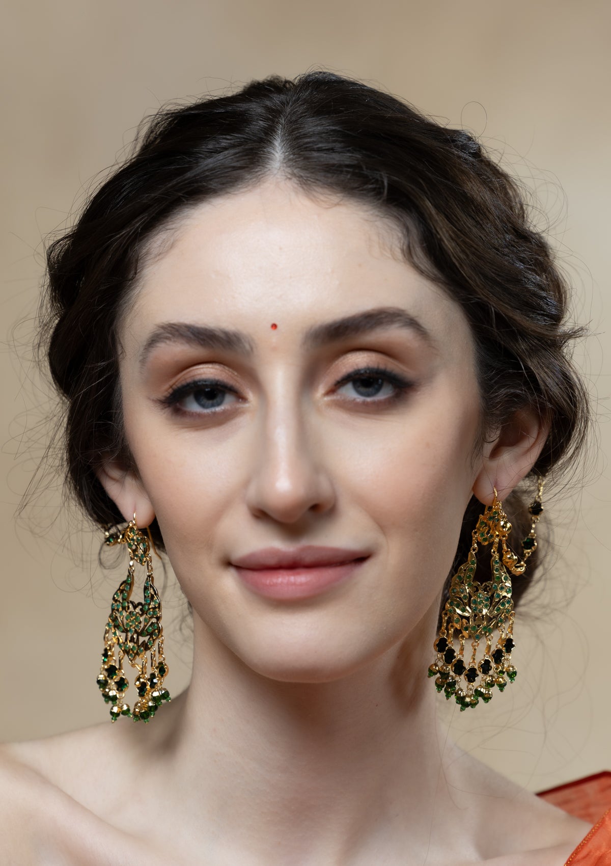 Yashomati Gold Tone Silver Earrings