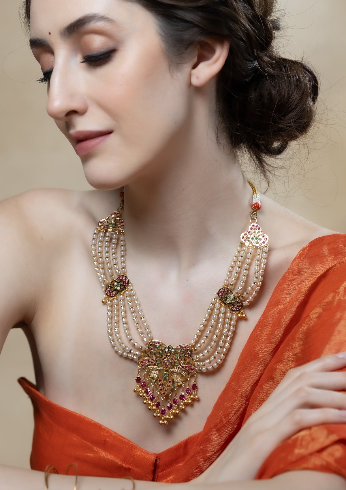 Junaina Gold Tone Silver Necklace