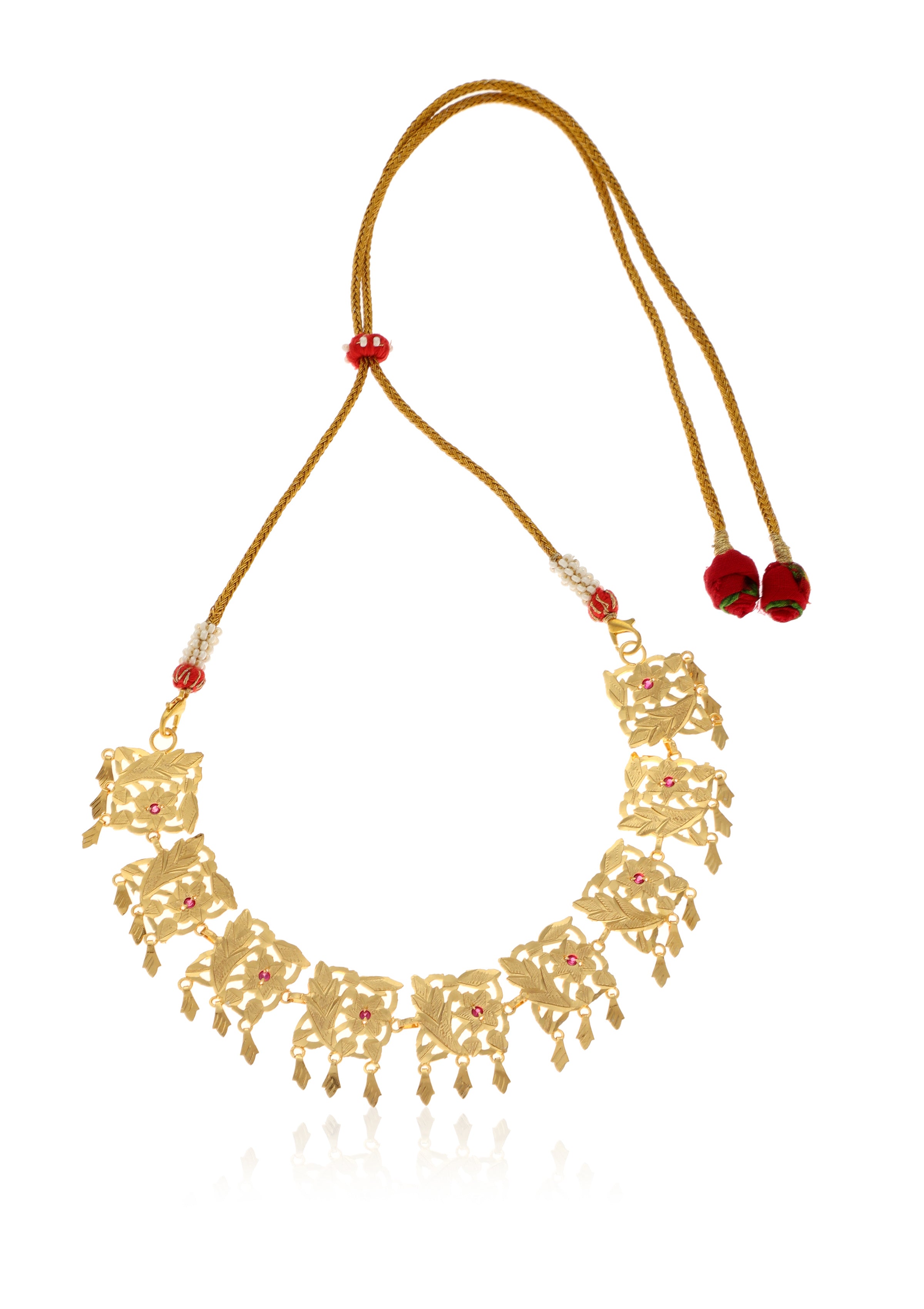 Shashi Handmade Gold Tone Silver Necklace