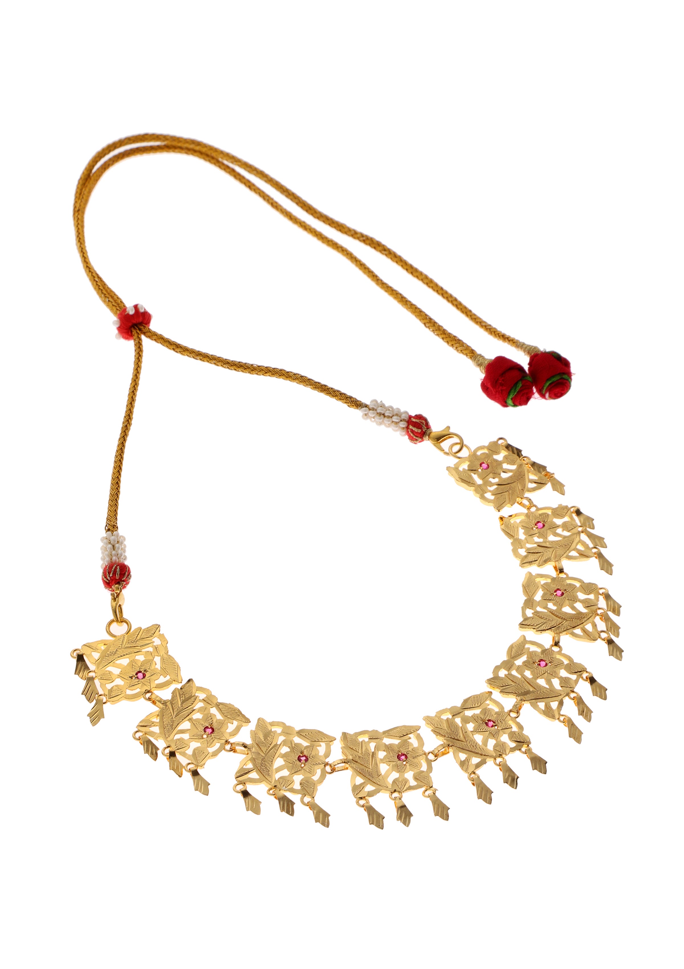 Shashi Handmade Gold Tone Silver Necklace