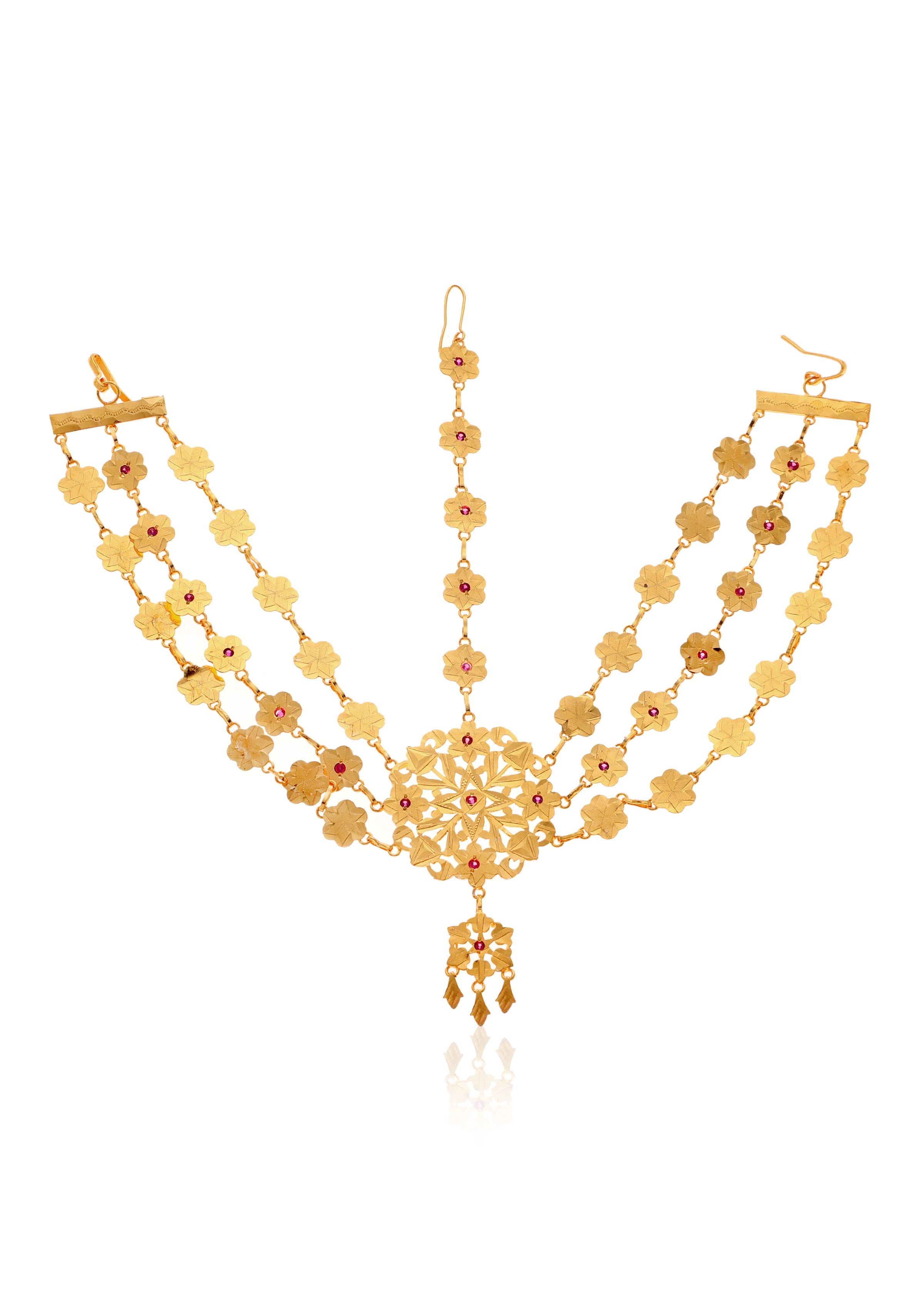 Mandodari Gold Tone Silver Mathapatti