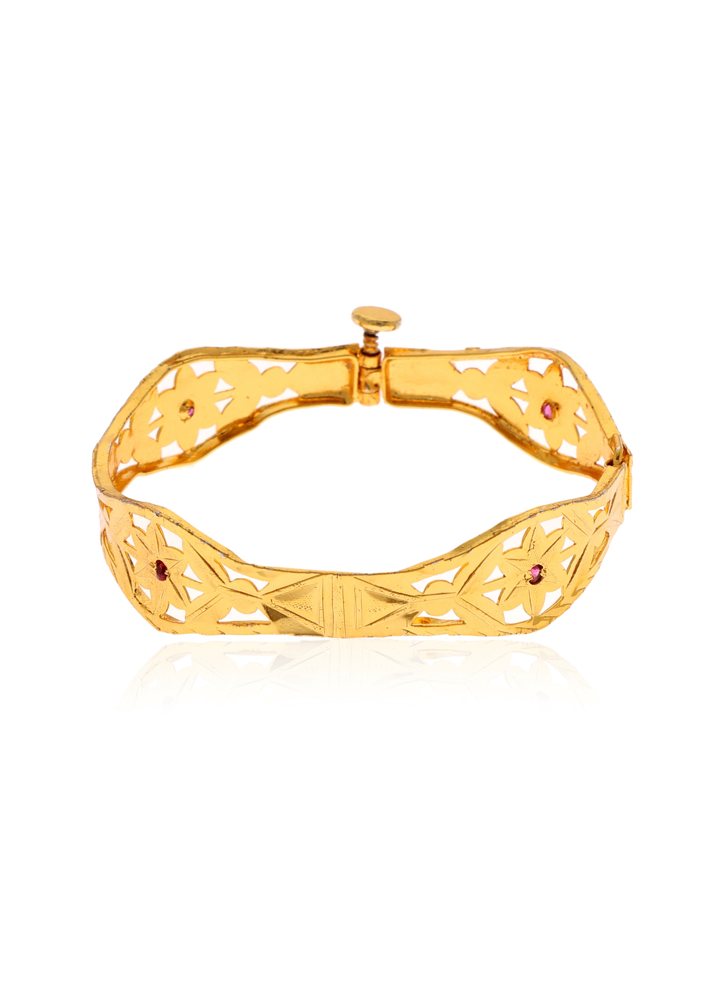 Gullika Gold Tone Silver Bangle
