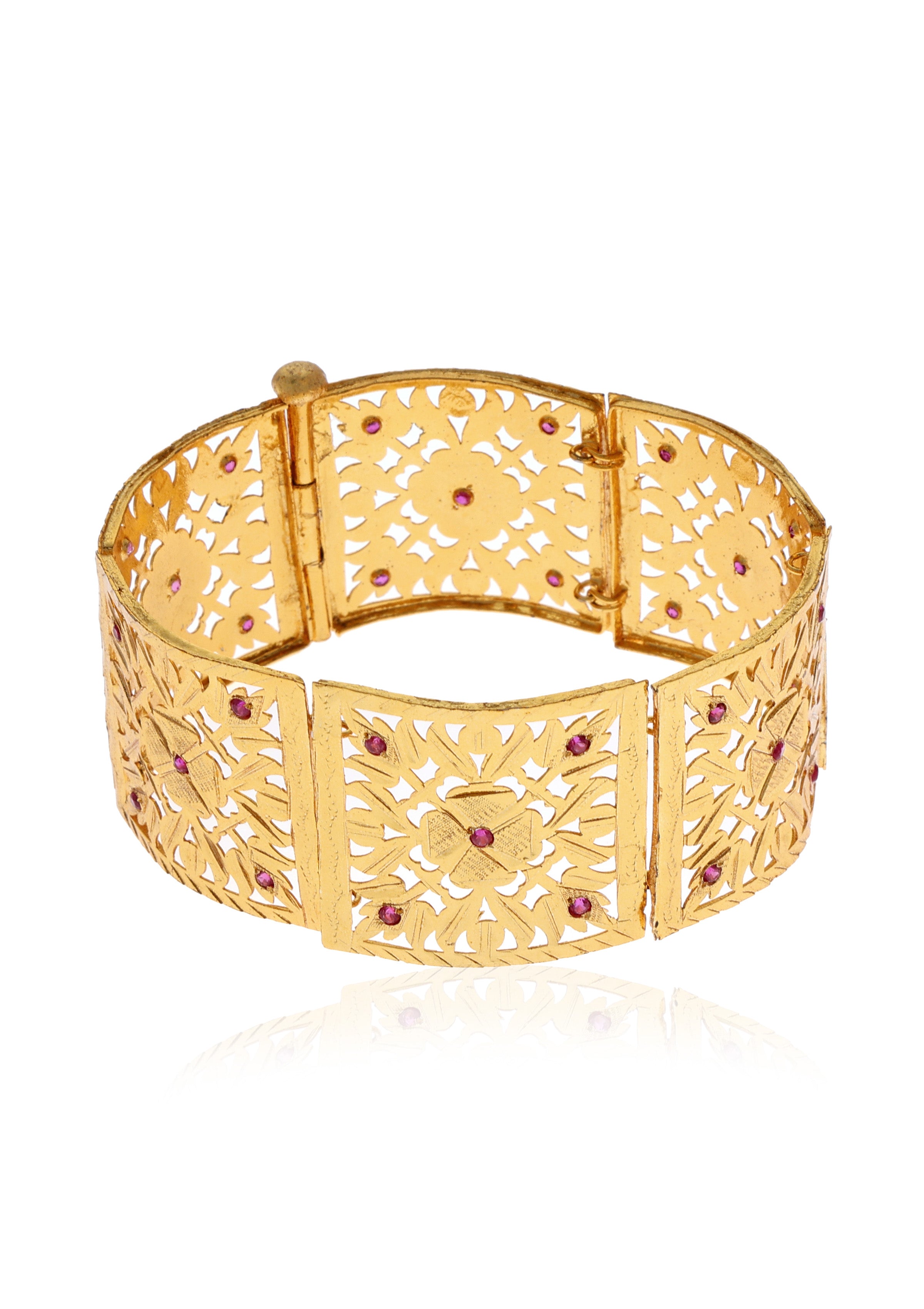 Gayatri Handmade Gold Tone Silver Bracelet