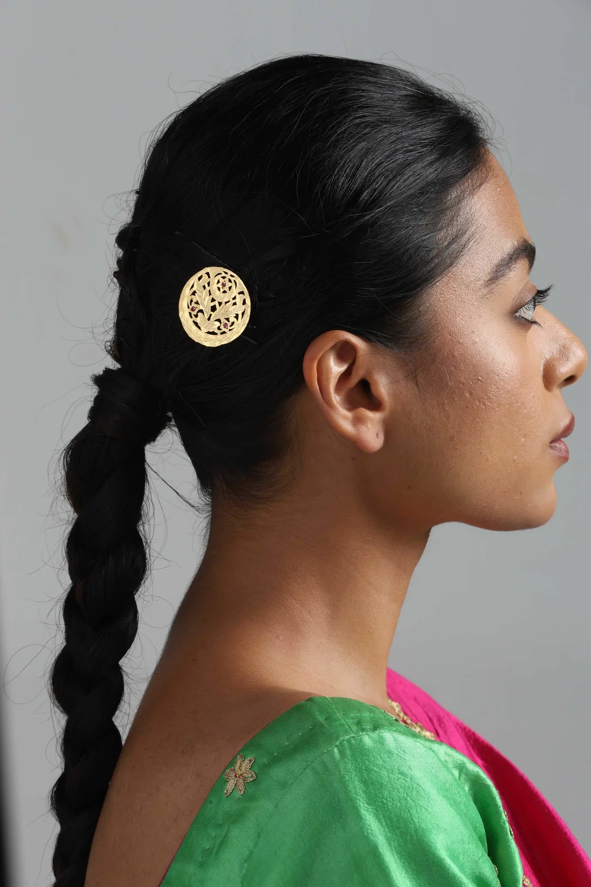 Juggy Gold Tone Silver Rakhi
