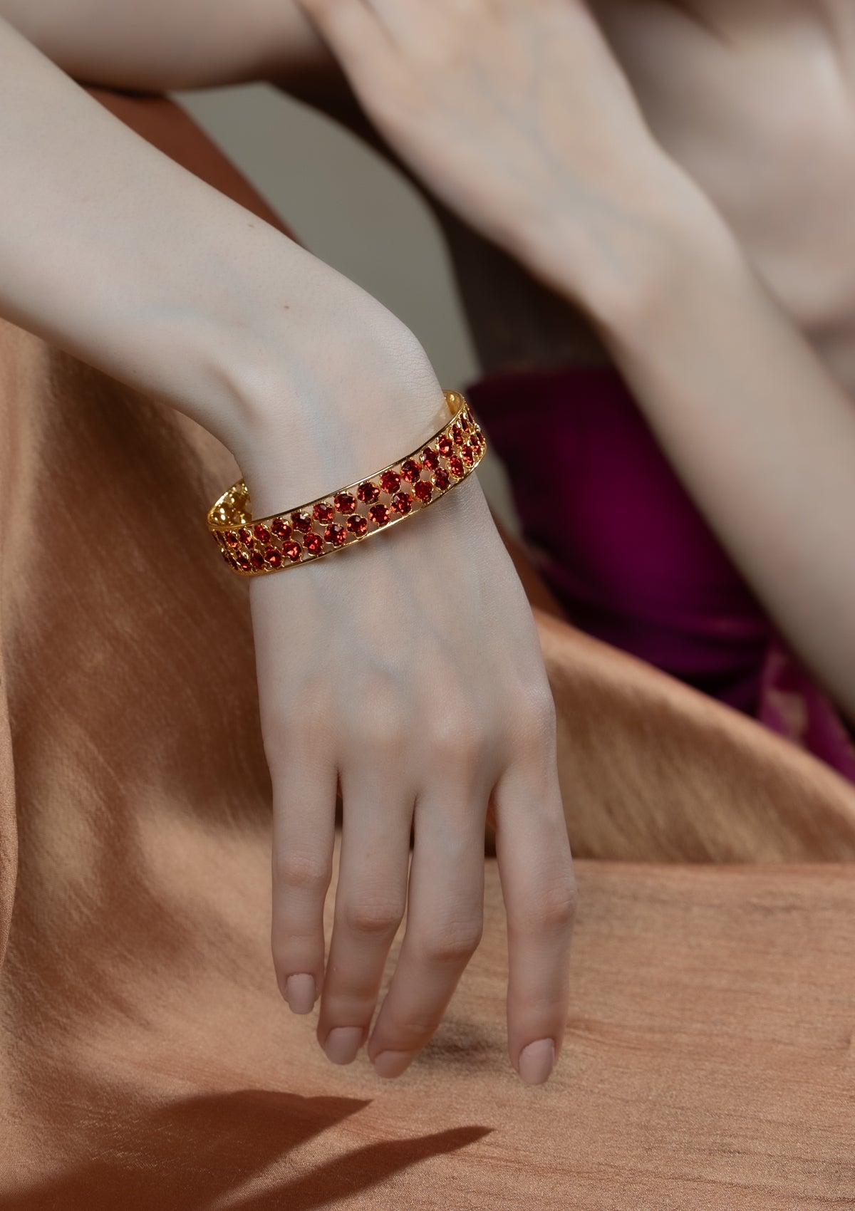 Garima Gold Tone Silver Bangle