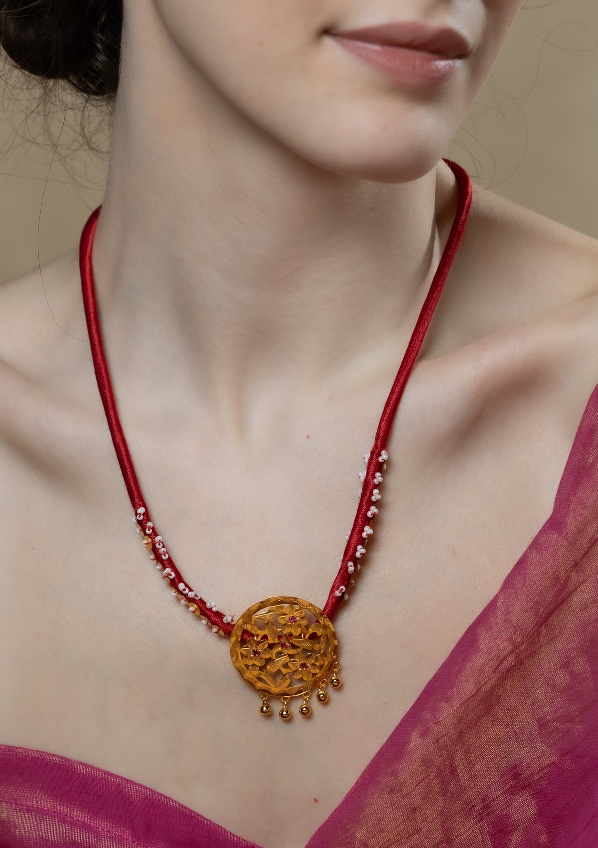 Nupa Gold Tone Silver Necklace