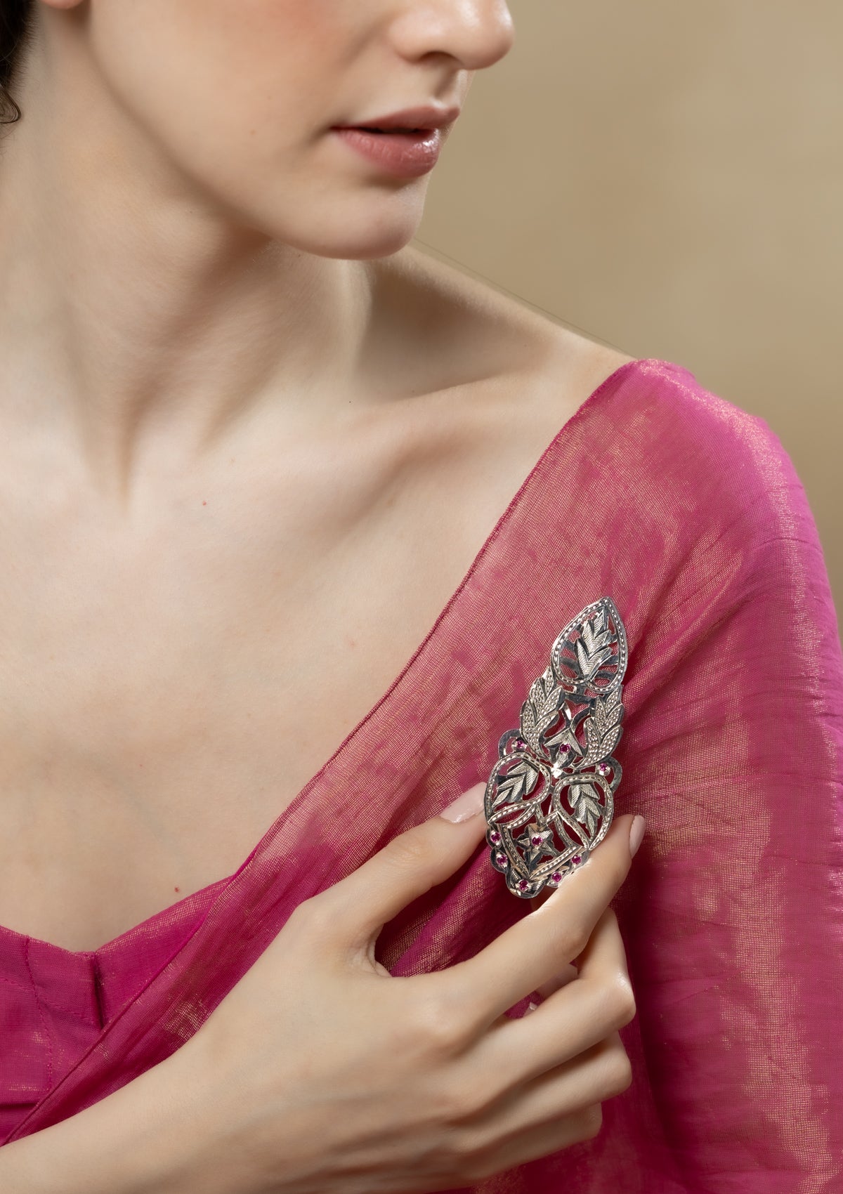 Nhazia Handmade Silver Brooch
