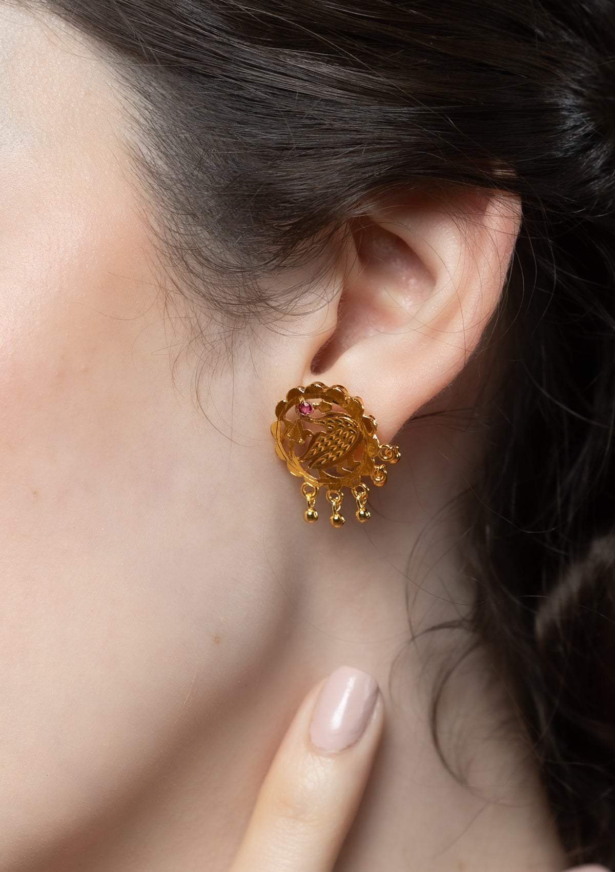 Fazia Gold Tone Silver Earrings