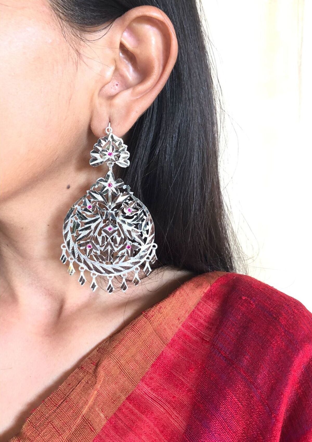 Naseera Handmade Silver Earrings